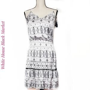 WHBM  Aztec tiered print dress